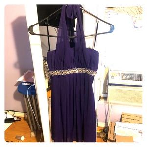 Purple halter dress